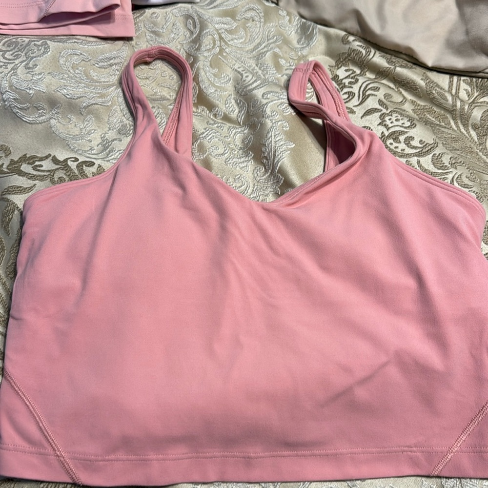 Rose pink sports bra Lululemon